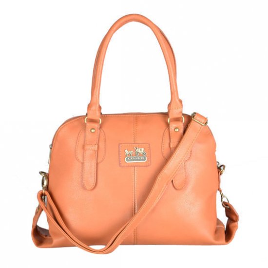 Coach Logo Charm Small Orange Satchels DWJ | Women